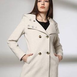 Women Patterned Relaxed Fit Double-Breasted Trench Coat-image-64