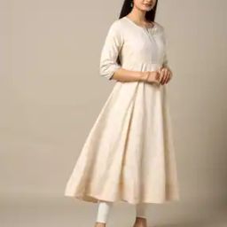 Women Floral Print Flared Kurta-image-35