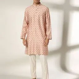 samav Men Floral Print Slim Fit Kurta-picture-35