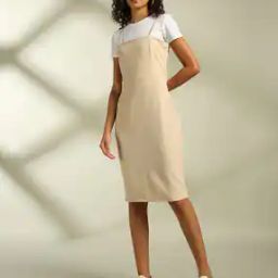 Women Sheath Dress with Crop T-Shirt-image-49