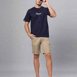 Men Regular Fit Flat-Front Cargo Shorts-16