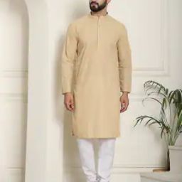 Men Embroidered Regular Fit Long Kurta-image-42