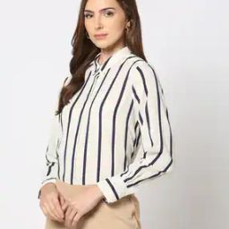 Women Striped Regular Fit Shirt-image-97