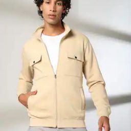 Men Zip-Front Regular Fit Sweatshirt-image-86