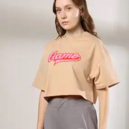 Women Typographic Print Regular Fit Top-image-47
