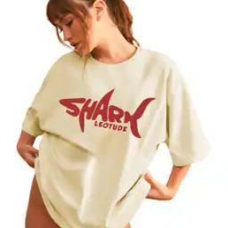 Women Typographic Print Oversized Fit Round-Neck T-Shirt-image-54