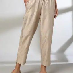 Women Foil Print Regular Fit Pants-image-82