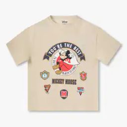 Girls Mickey Mouse Print Crew-Neck T-Shirt-image-36