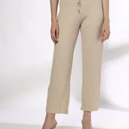 Women Knitted Straight Fit Trousers-picture-27