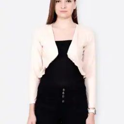 Cropped Shrug with Open-Front-1