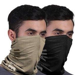Pack of 2 Typographic Print Multi-Purpose Bandanas-image-33