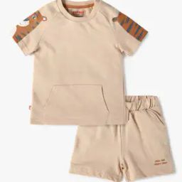 Boys Graphic Printed T-Shirt & Shorts Set-12