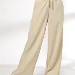 Women Relaxed Fit Flat-Front Trousers-picture-33