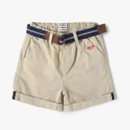 Boys Regular Fit Shorts with Belt-picture-33