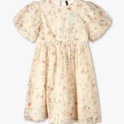 Girls Floral Print Fit & Flare Dress-image-124
