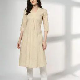 Women Embroidered A-Line Kurta-24