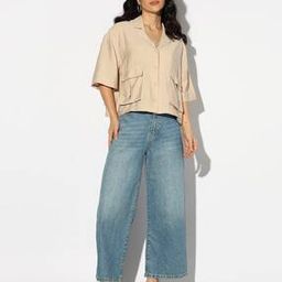 Relaxed Fit Crop Utility Shirt-image-70