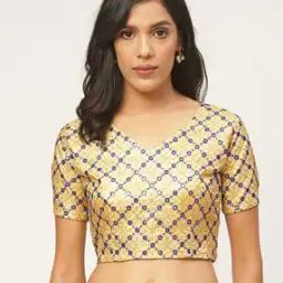 Embroidered Back-Open Blouse-picture-19