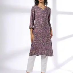 Women Floral Print Straight Kurta-image-30