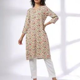 Women Floral Print Straight Kurta-41