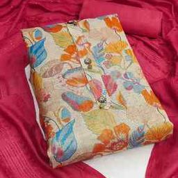 Women Floral Print Unstitched Dress Material-image-5