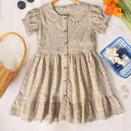 Girl Round-Neck Fit & Flare Dress-image-6