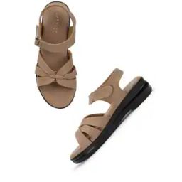 Women Slingback Flat Sandals with Velcro Fastening-picture-43