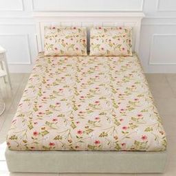 Cotton Single Bedsheet with Pillow Covers-15