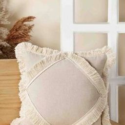 Cushion Cover with Lace Detail 16" x 16"-42