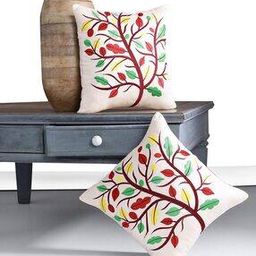 Set of 2 Embroidered Cushion Covers- 16"x16 "-image-58