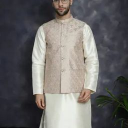 Men Regular Fit Printed Nehru Jacket-18