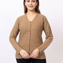 Women V-neck Cardigan-image-46