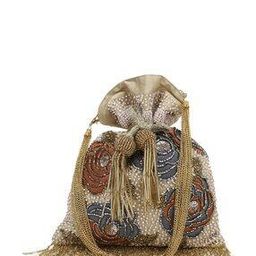 Embellished Potli Wristlet Bag with Drawstring-image-60
