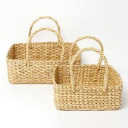 habere india Set of 2 Seagrass Hamper Baskets with Handle-picture-8