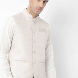 Slim Fit Nehru Jacket with Welt Pockets-image-36