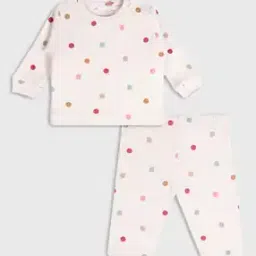 Polka-Dot Print Top with Pants Set-picture-22
