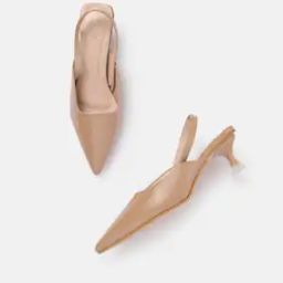 Women Pointed-Toe Kitten Heeled Sandals-image-3