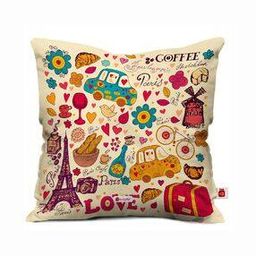 Graphic Print Square Cushion 12" x 12"-24