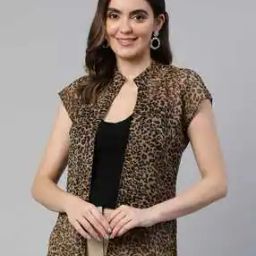 Open-Front Animal Print Shrug-51
