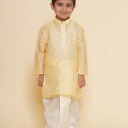 Boys Geometric Woven Regular Fit Kurta-picture-20
