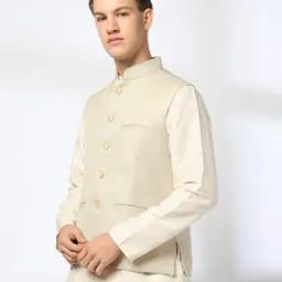 Men Regular Fit Nehru Jacket-image-12