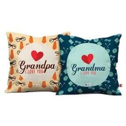 Set of 2 Typographic Print Cushion Covers 12" x 12"-31