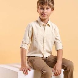 Boys Embroidered Regular Fit Shirt-image-35