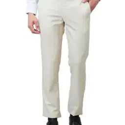park avenue Men Relaxed Fit Flat-Front Trousers-picture-29