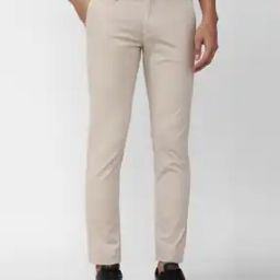 Men Slim Fit Flat-Front Trousers-picture-2