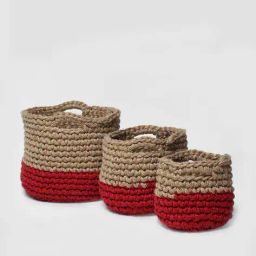 habere india Pack of 3 Handmade Biodegrable Eco Friendly Planters Baskets image 1