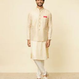 Men Regular Fit Nehru Jacket-image-3
