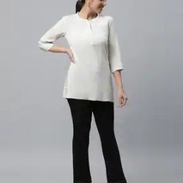 Women Round-Neck Straight Kurti-image-63