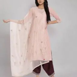 Women Embroidered Organza Dupatta-37