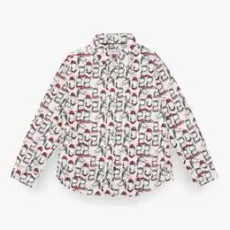 Boys Graphic Print Regular Fit Cotton Shirt-picture-34
